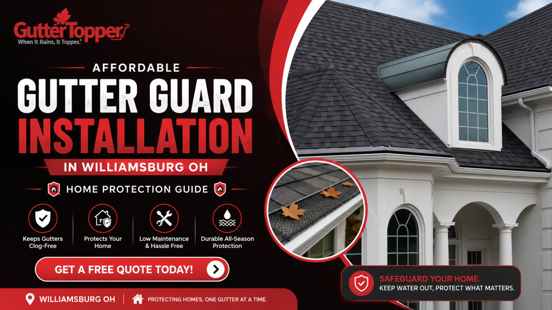 Affordable Gutter Guard Installation in Williamsburg OH